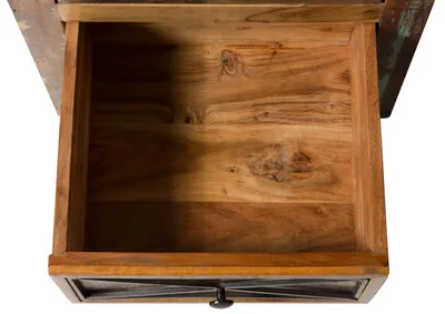 Produktbild von MASSIVMOEBEL24 Kommode Altholz 55x45x122 mehrfarbig lackiert NATURE OF SPIRIT #129