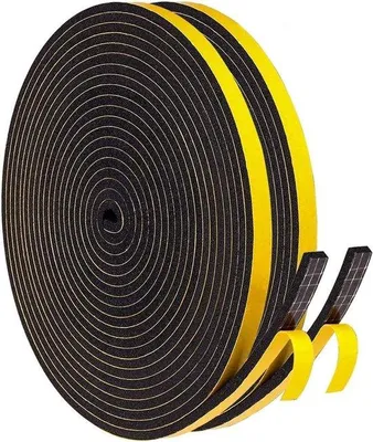 Obrázok produktu pre Samolepiaca tesniaca páska 6 mm x 3 mm – 20 m – okná, dvere, zvuková izolácia, čierna.