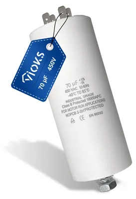 Produktbild von Anlaufkondensator Kondensator 70µF 450V universal mit Steckfahnen CBB60