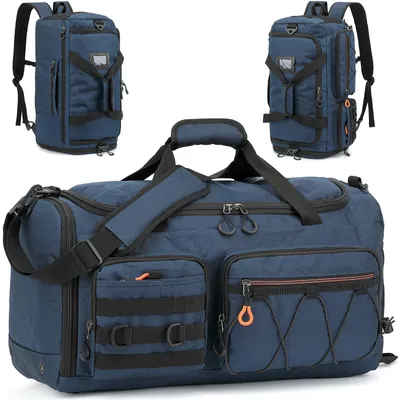 Sporttasche 45 L, Blau, Polyester, Reisen, Camping, Wandern