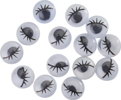 Produktbild von VBS Wackelaugen m. Wimpern Ø 10 mm, 14 Stück