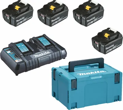 Produktbild von Makita 198091-4, Batterie- & Ladegerät-Set, Lithium-Ion (Li-Ion), 6 Ah, 18 V, Makita, Bohrer, Elektrischer Schraubendreher, Rotationshammer, Sander