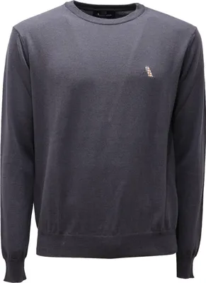 Productafbeelding van 5357AF heren trui AQUASCUTUM, donkergrijze wollen trui voor heren