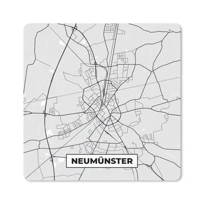 Produktbild von MuchoWow® Mauspad Mousepad Stadtplan - Karte - Neumünster - Deutschland 20x20 cm - Mousepads - Maus Mat - Pad - Mausunterlage - Desk Mat - Bureauartikeln