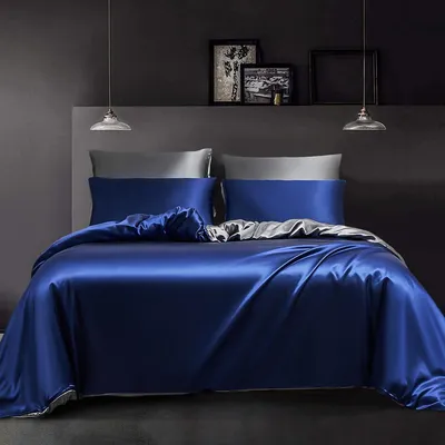Produktbild von Omgoods – s Satinsatin-Bettwäsche-Set, 155 x 220 cm