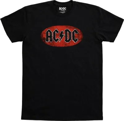 Zdjęcie produktu dla AC/DC Oval Logo Vintage Black M Koszulka