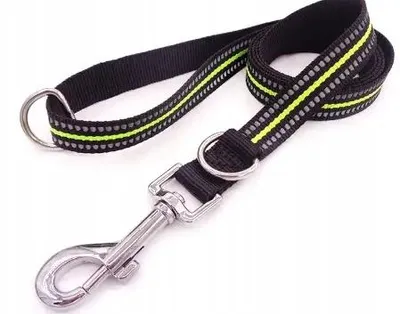 Produktbild von Robuste Hundeleine mit Halsband, reflektierend, 1,2 m, grün, Größe M