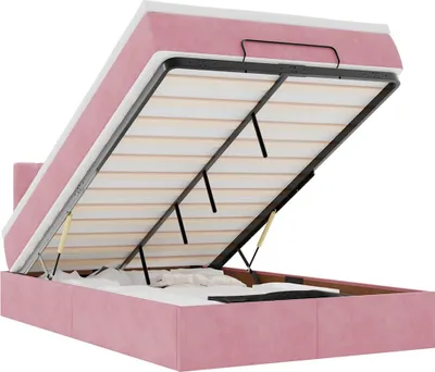 Immagine prodotto di vidaXL Ottomana con materasso rosa 120x190 cm in velluto