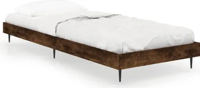Produktbild von vidaXL Bettgestell ohne Matratze Räuchereiche 75x190 cm Holzwerkstoff
