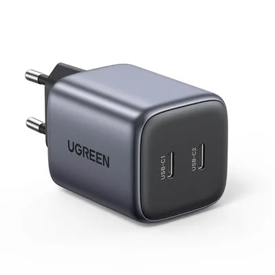 Image de Gan 2 X Usb-C 45W Quick Charger Qc Pd Ugreen Cd294 - Gris
