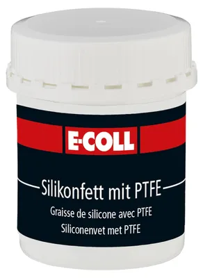Produktbild von E-COLL Silikonfett mit PTFE 80g Dose, farblos