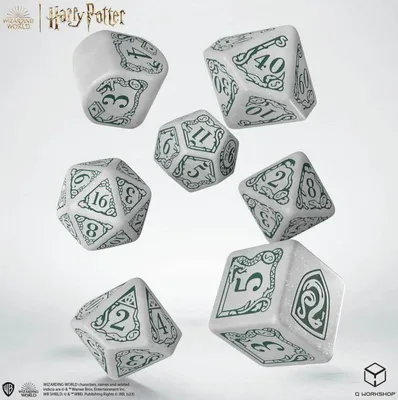 Produktbild von Q-workshop Harry Potter. Slytherin Modern Dice Set - White, Erwachsener & Kind, Unisex, Kunststoff, Grün, Weiß