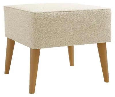 Produktbild von MIRJAN24 Fußbank Estjano Boucle, Polsterbank, Polsterhocker, Stilvoll Wohnzimmer Hocker (Farbe: Lambi 08)