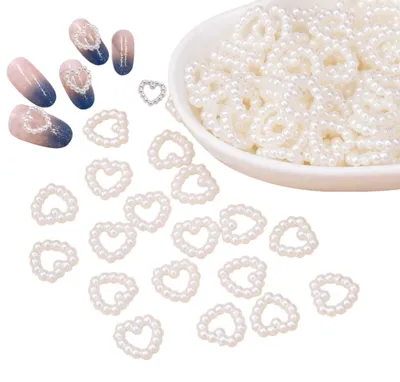 Productafbeelding van 200 Stuks Witte Perlenharten voor Bruiloft Decoratie