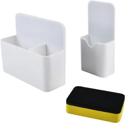 Produktbild von Magnetische Stiftmarker Set 2 Pack, mit Magnetischem Whiteboard Radierer, Stifthalter, für Büro