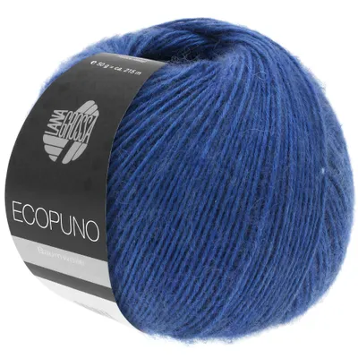 Produktbild von Lana Grossa ECOPUNO 50 g superweiches Ganzjahresgarn aus Baumwolle 80 Farben 215 m Farbe 042 - Blau