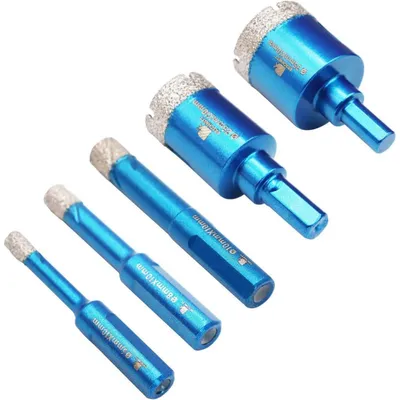 Productafbeelding van Diamant boor set, 5 stuks, 6/8/10/25/35 mm, voor het boren in tegels, keramiek, graniet en porselein