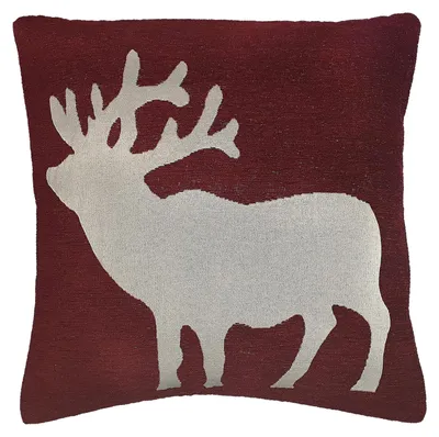 Produktbild von Kissen Weihnachtskissen mit Hirsch Motiv 50x50 cm in Bordeaux