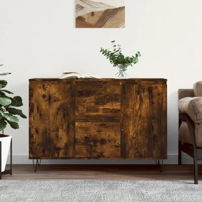 Immagine prodotto di vidaXL Credenza in rovere fumé 101,5x35x70 cm Materiale a base di legno