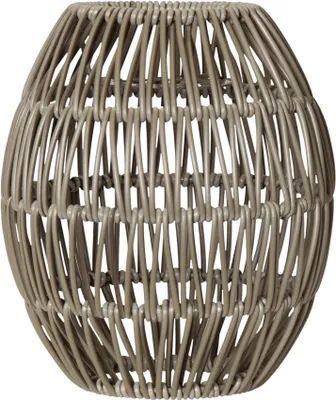 Produktbild von Outdoor Lampenschirm ,Linde' in Rattan-Optik, natur, H 18cm, Ø 15cm