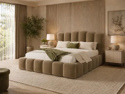 Produktbild von Emlar Polsterbett Velaro MAX 180x200 cm - Bett mit Bettkasten & Lattenrost - Velvet-Stoff - Doppelbett mit Stauraum Braun (Magic Velvet 2206)
