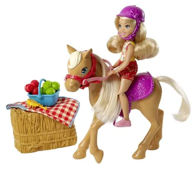 Image de Mattel Barbie S'amuser à la ferme Poupée Chelsea et poney