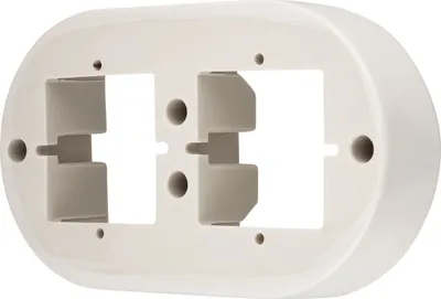 Produktbild von Aufputz Porzellan Retro Rahmen 2-fach I PR1 weiß