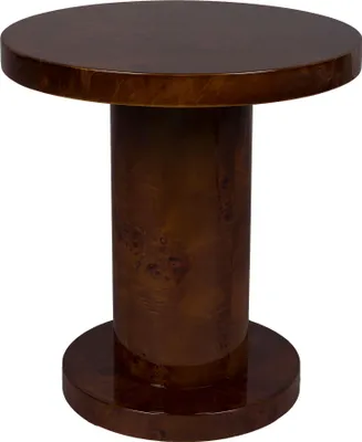 Produktbild von Dutchbone Quinn Beistelltisch Rund 46 cm Walnussfarbe