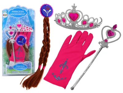 Productafbeelding van Accessoireset kleine prinses Wandhandschoen Kroonvlechten