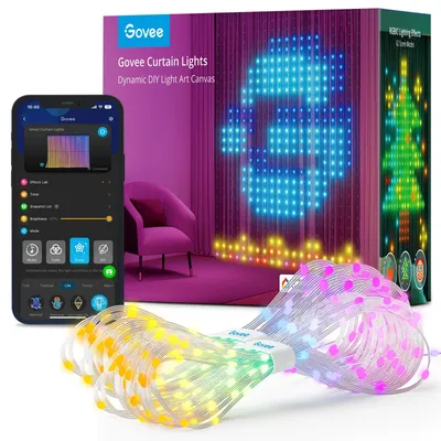 Image de Rideau lumineux à LED - 520 LED RGBIC - 1,5 x 2 mètres