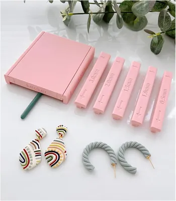 Image de Rouleau à pâte polymère, avec 12 réglages, 6 tailles différentes, idéal pour la création de bijoux