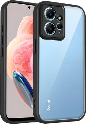 Immagine prodotto di Custodia per Xiaomi Redmi Note 12 4G cover posteriore trasparente con cornice in TPU, antiurto Nero