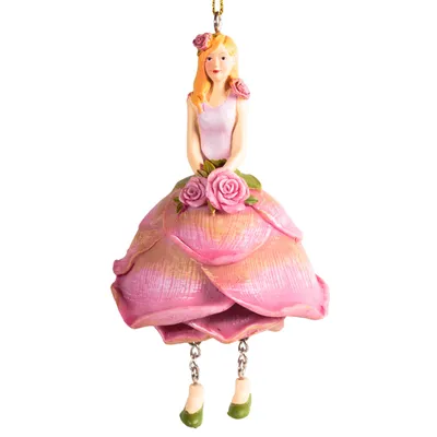 Produktbild von Rosemarie Schulz Blumenmädchen Rosalie Hängefigur Rosa 12 cm