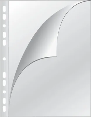 Produktbild von Q-Connect® KF14842 Prospekthüllen mit Lochrandverstärkung - oben und links offen, glasklar, 0,15 mm, A4, 100 Stück