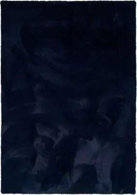 Produktbild von Luxus Super Soft Kunstfell Teppich Plush Einfarbig, Größe:160x230 cm, Farbe:Dunkelblau