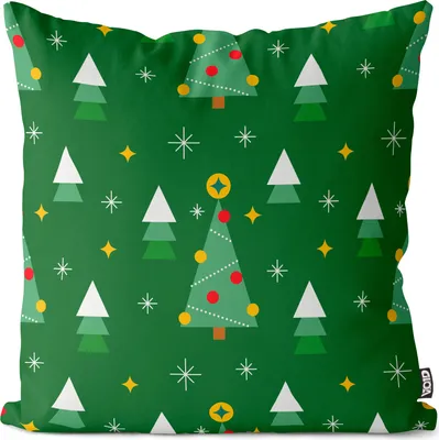Produktbild von VOID Weihnachtsstern Bäume grün Kissenbezug Kissenhülle Sofakissen Kissen Deko Outdoor-Kissen Dekokissen