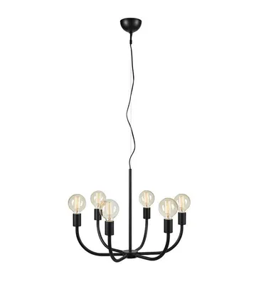 Zdjęcie produktu dla Industrialna lampa wisząca Amistoso czarna metalowa