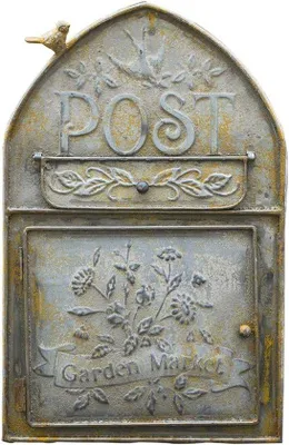 Produktbild von Famanu Wandbriefkasten mit Vogelfigur - Vintage Dekoration