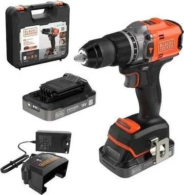 Zdjęcie produktu dla Wiertarko-wkrętarka akumulatorowa Black+Decker 18V, Bezszczotkowa, 50 Nm, BLD682XN-XJ