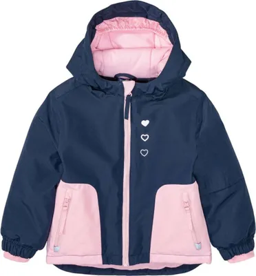 Produktbild von Lupilu Kinder Jacke Mädchen Schneejacke Skijacke Kapuze Wasserdicht Bionic Dunkelblau-Rosa 86-92