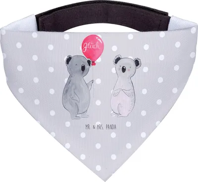 Produktbild von Mr. & Mrs. Panda Bandana Koala Luftballon - Grau Pastell - Geschenk, für Hunde, Hals Tuch, Geburtstag, Halstuch Hund, Party