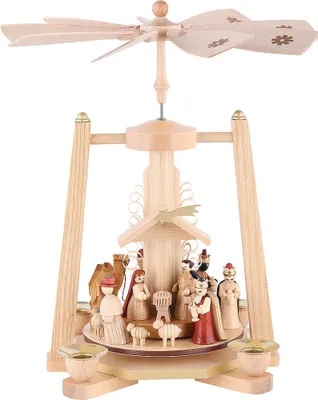 Produktbild von 1-stöckige Pyramide Christi Geburt - natur (29cm) von Richard Glässer