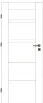 Immagine prodotto di Porta interna in MDF bianco 84,4x203cm mancina con 3 cerniere, finitura porta ambiente in lamina, stabile e moderna