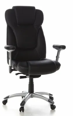 Produktbild von hjh OFFICE Profi Chefsessel EMBASSY 200 L Ergonomischer Bürostuhl mit Armlehnen (höhenverstellbar) Leder Drehstuhl für Büro, Zuhause