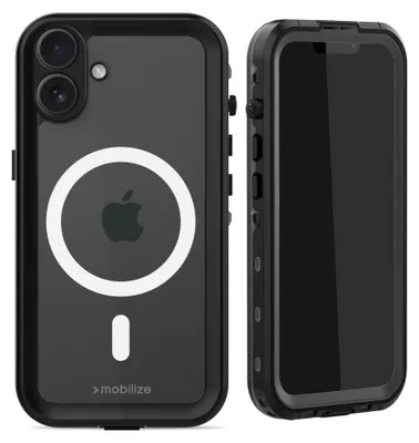 Image de Coque rigide étanche Mobilize pour iPhone 16 Plus avec MagSafe - Noir