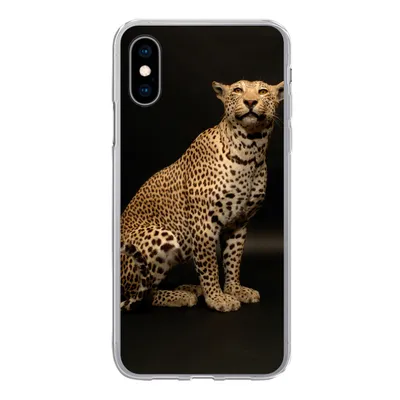Produktbild von MuchoWow® Handyhülle Schutzhülle Hülle für iPhone X Leopard - Tiere - Fleck Silikon Softcase Handy Hülle - Handyhülle