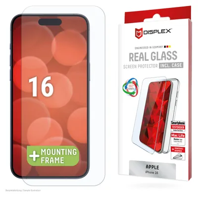 Produktbild von DISPLEX Real Glass + Case iPhone 16