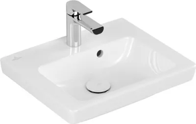 Immagine prodotto di Villeroy & Boch Subway 2.0 lave-mains, rectangulaire, 1 trou pour robinet, avec trop-plein, 450x370mm, 7315F5R1, 7315F5R1