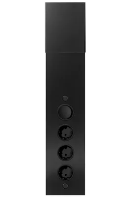 Image de Colonne d'énergie STS 3007 en NOIR avec 3 emplacements et interrupteur pour la lumière / Prise multiple / Prise d'angle