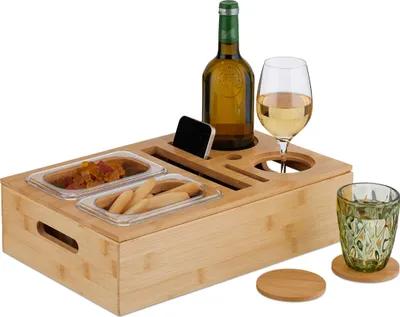 Produktbild von relaxdays Couchbar aus Bambus